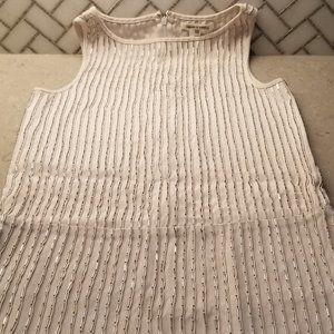 Alice and Olivia White Sequin dress XS